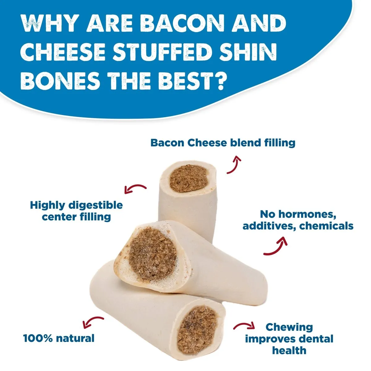 Bacon Cheese Stuffed Shin Bone (3 Pack)