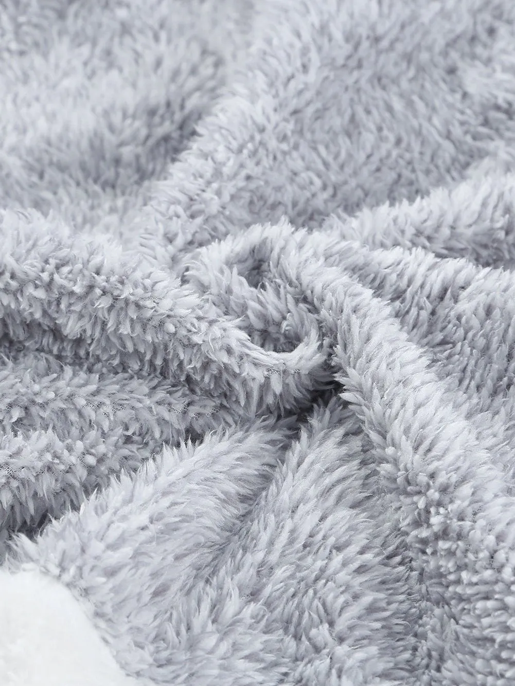 Casual Fuzzy Half-Zip Jacket