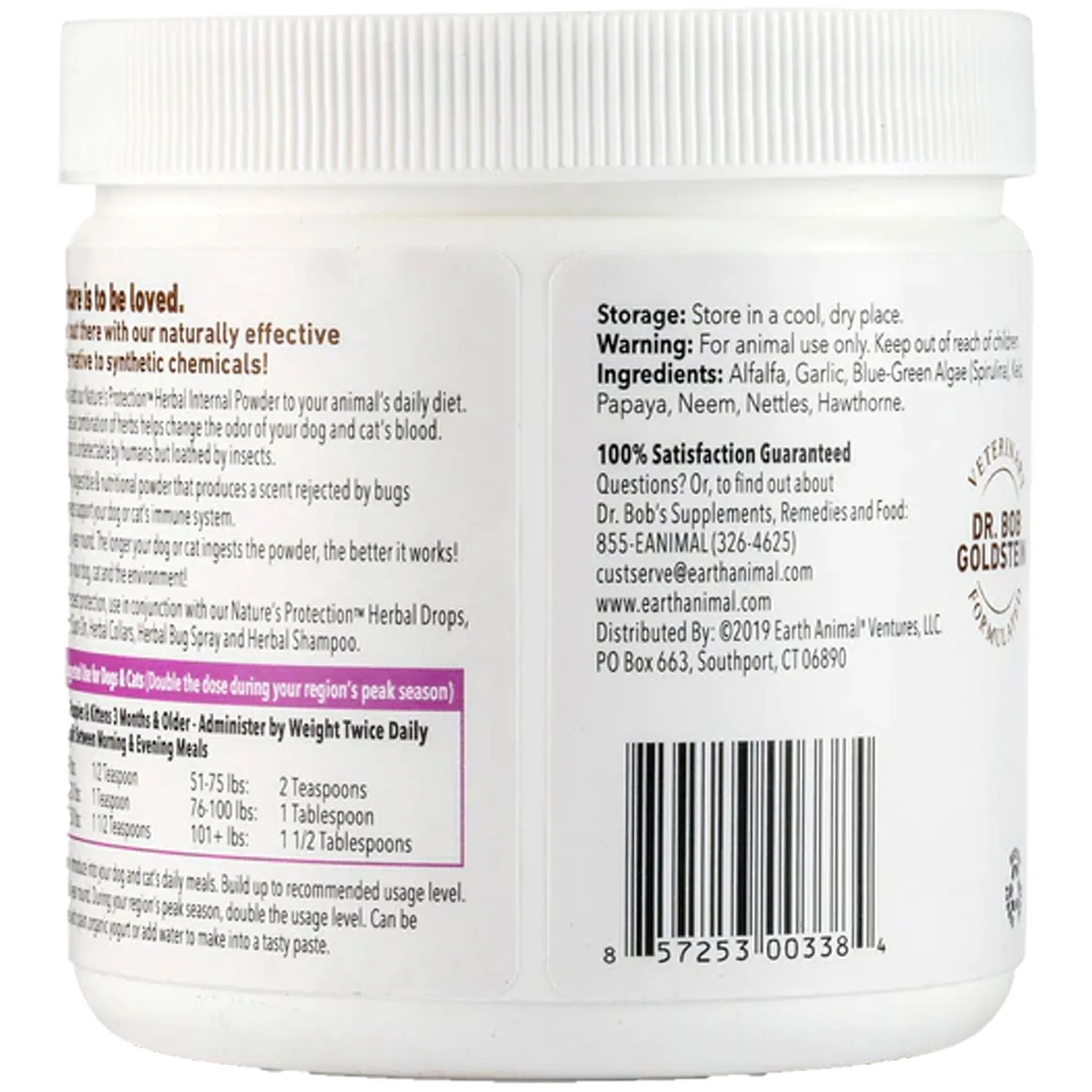 Earth Animal Nature's Protection Daily Internal Flea and Tick Powder