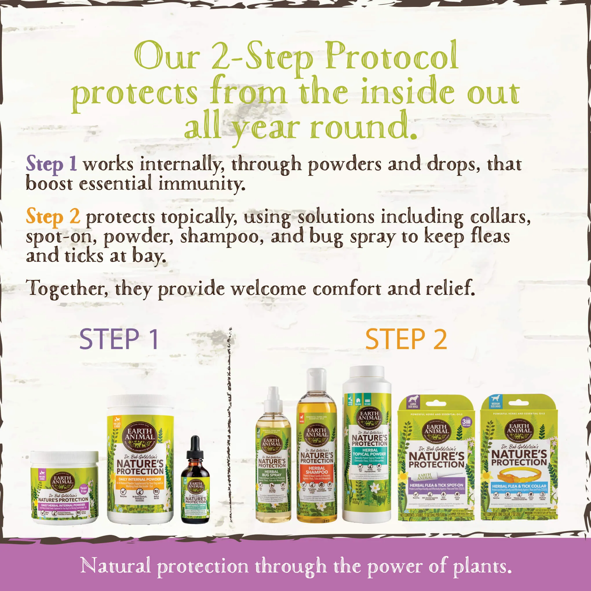 Earth Animal Nature's Protection Daily Internal Powder for Dogs & Cats