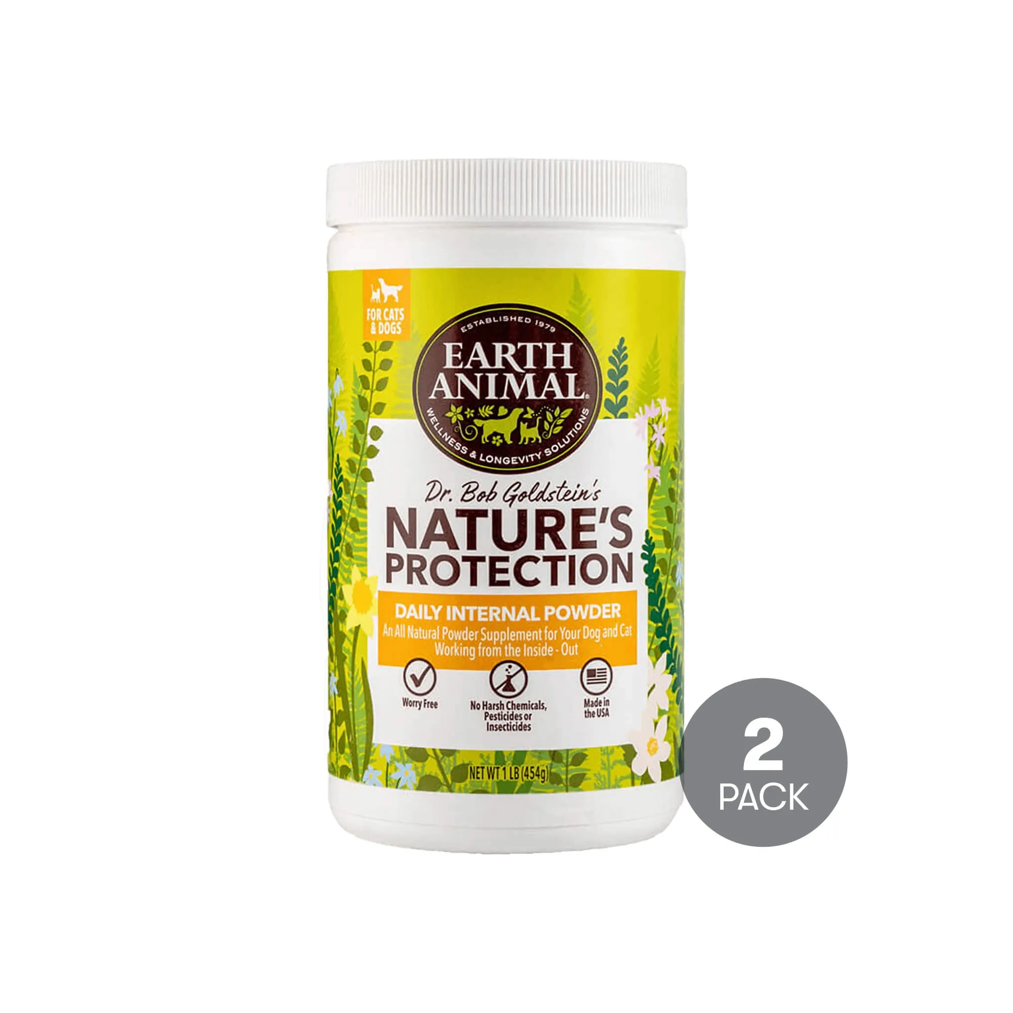 Earth Animal Nature's Protection Daily Internal Powder for Dogs & Cats