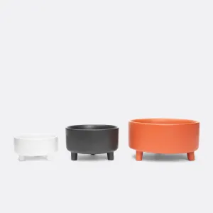 Footed Ceramic Dog Bowls - 2 Sizes