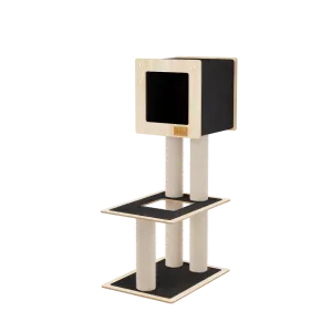 Hut Deluxe Cat Tree with High-Quality Fique Rope