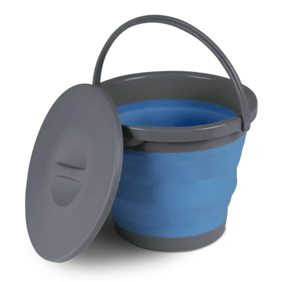 Kampa Collapsible 5L Bucket with Lid Blue