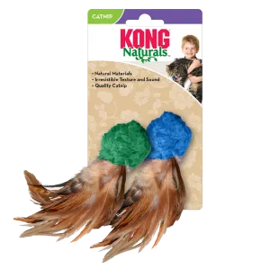 KONG Cat Naturals Crinkle Ball with Feathers Cat Toy