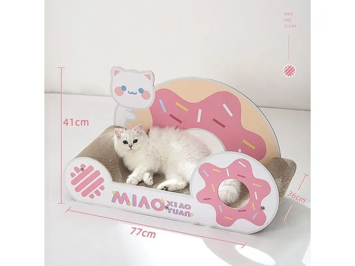 Meow Meow Strawberry Sofa Cat Scratching Board As Photo 77X41X36cm
