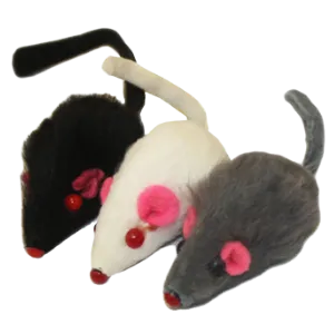Multipet Real Fur Mice Catnip Cat Toy