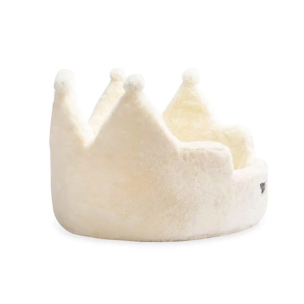 Nandog Luxe Crown Bed For Cats & Dogs (Cloud Ivory)