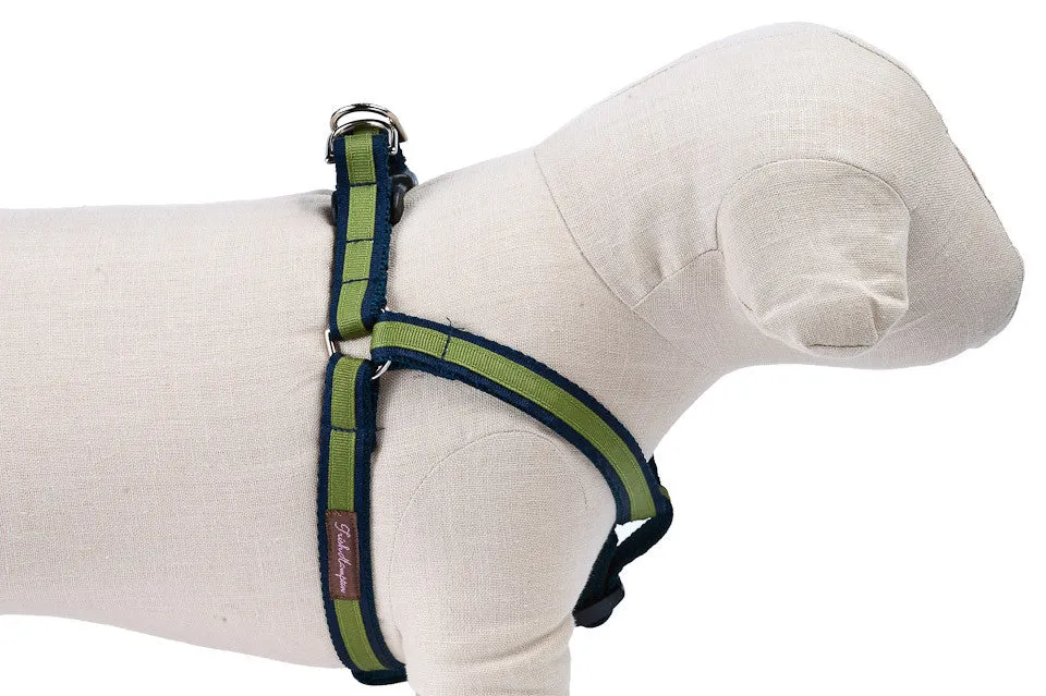 Navy/Green Stripe  Dog Harness - 306