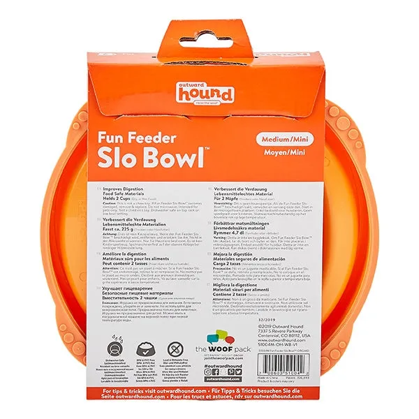 Outward Hound Fun Feeder Swirl Orange