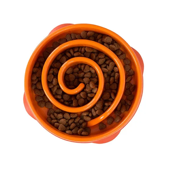 Outward Hound Fun Feeder Swirl Orange