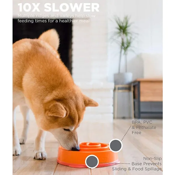Outward Hound Fun Feeder Swirl Orange