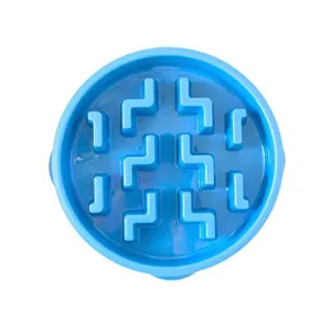 Outward Hound Slow Bowl Fun Feeder Blue Large