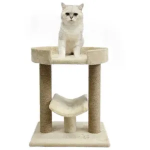 PAWISE   Platform Cat Tree, Beige 45x34x53.5cm