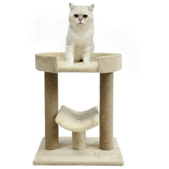 PAWISE   Platform Cat Tree, Beige 45x34x53.5cm