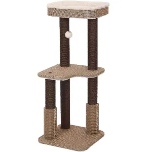 PetPals Balmy Jute & Fleece Cat Tree