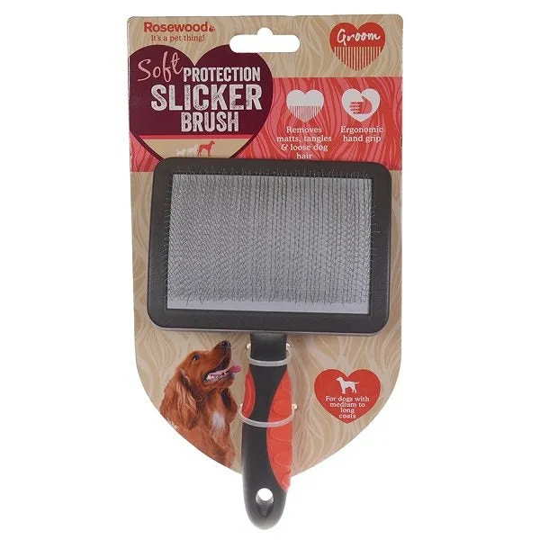Rosewood | Dog Grooming | Soft Protection Slicker Brush - Large