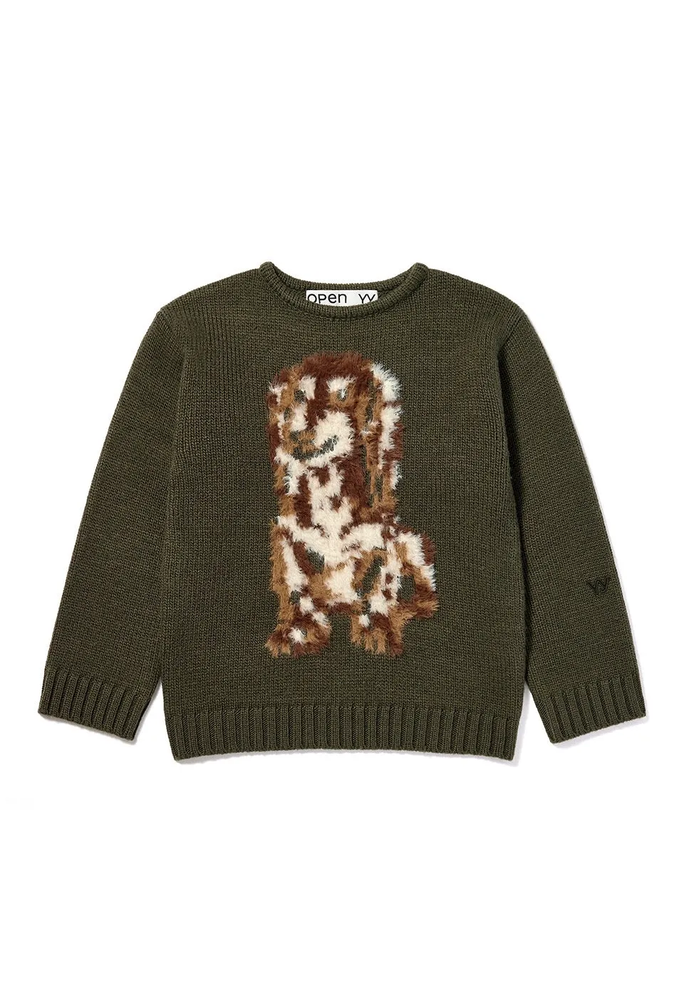 Shaggy Jacquard Dog Sweater