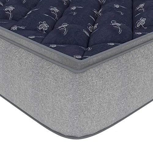 SLEEPSPA by COIRFIT Euphoria Normal Top 6 Inch Single Size Bonnell Spring Mattress with 6 Year Warranty | Orthopedic Pro - Doctor Recommended | Pressure Relieving | PU Foam for Support (Blue,75X35X6)