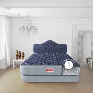SLEEPSPA by COIRFIT Euphoria Normal Top 6 Inch Single Size Bonnell Spring Mattress with 6 Year Warranty | Orthopedic Pro - Doctor Recommended | Pressure Relieving | PU Foam for Support (Blue,75X35X6)