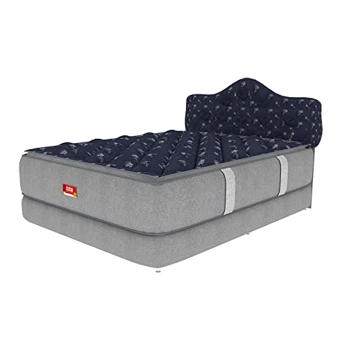 SLEEPSPA by COIRFIT Euphoria Normal Top 6 Inch Single Size Bonnell Spring Mattress with 6 Year Warranty | Orthopedic Pro - Doctor Recommended | Pressure Relieving | PU Foam for Support (Blue,75X35X6)