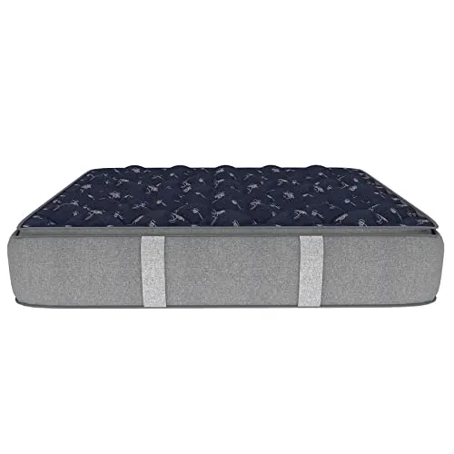 SLEEPSPA by COIRFIT Euphoria Normal Top 6 Inch Single Size Bonnell Spring Mattress with 6 Year Warranty | Orthopedic Pro - Doctor Recommended | Pressure Relieving | PU Foam for Support (Blue,75X35X6)