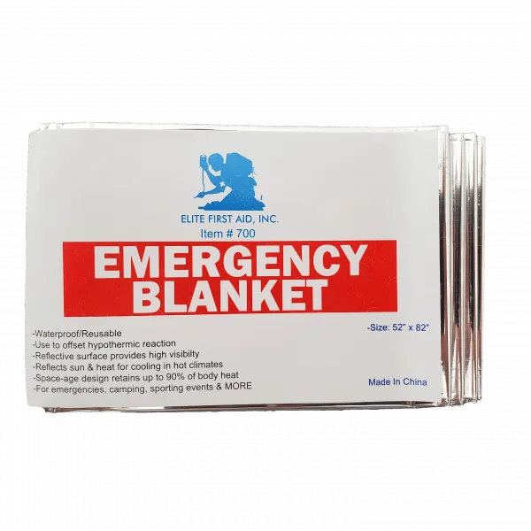 Ultralight Compact Emergency Blanket - Silver, 52" x 82"