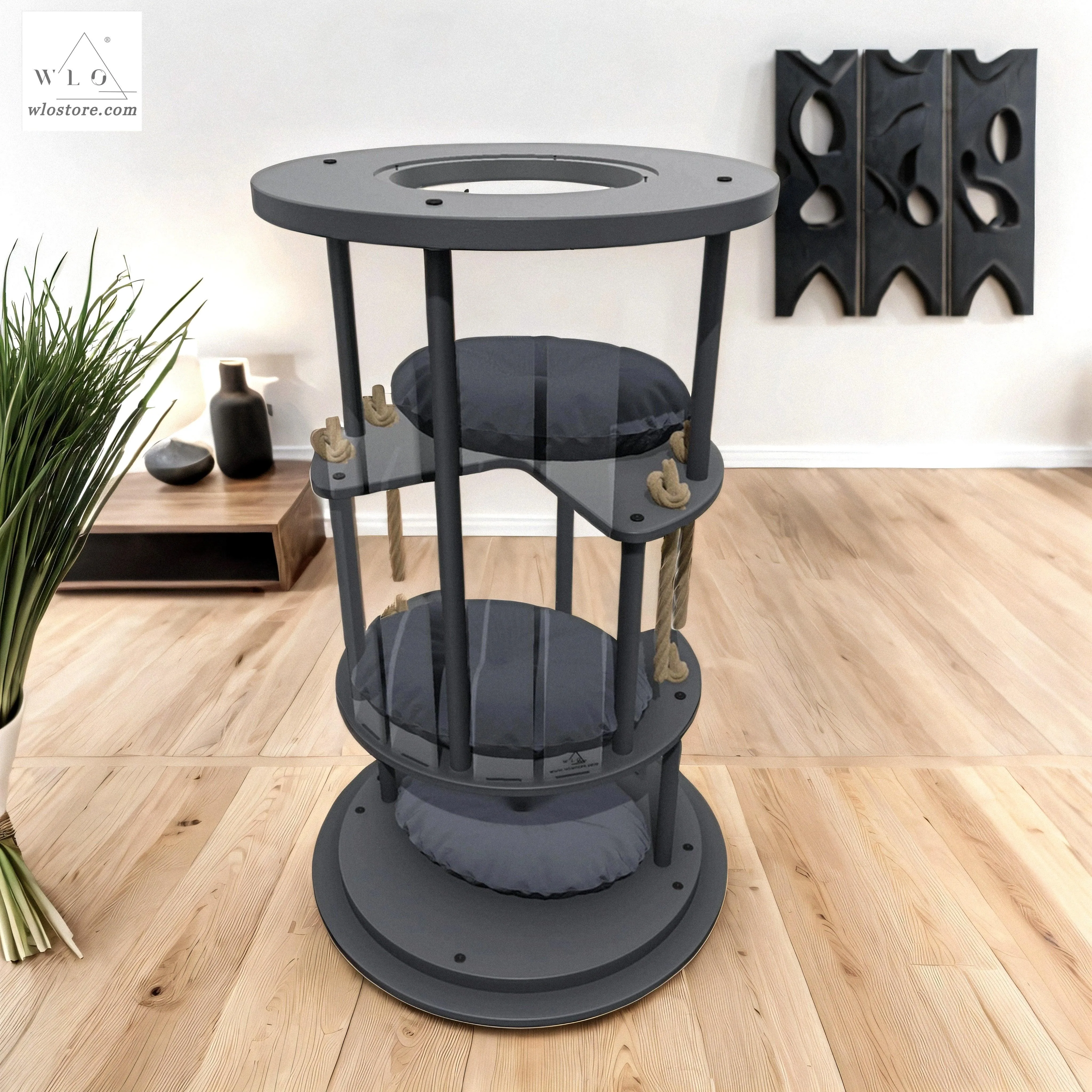 WLO® Gray Ocean Gate Modern Cat Tree