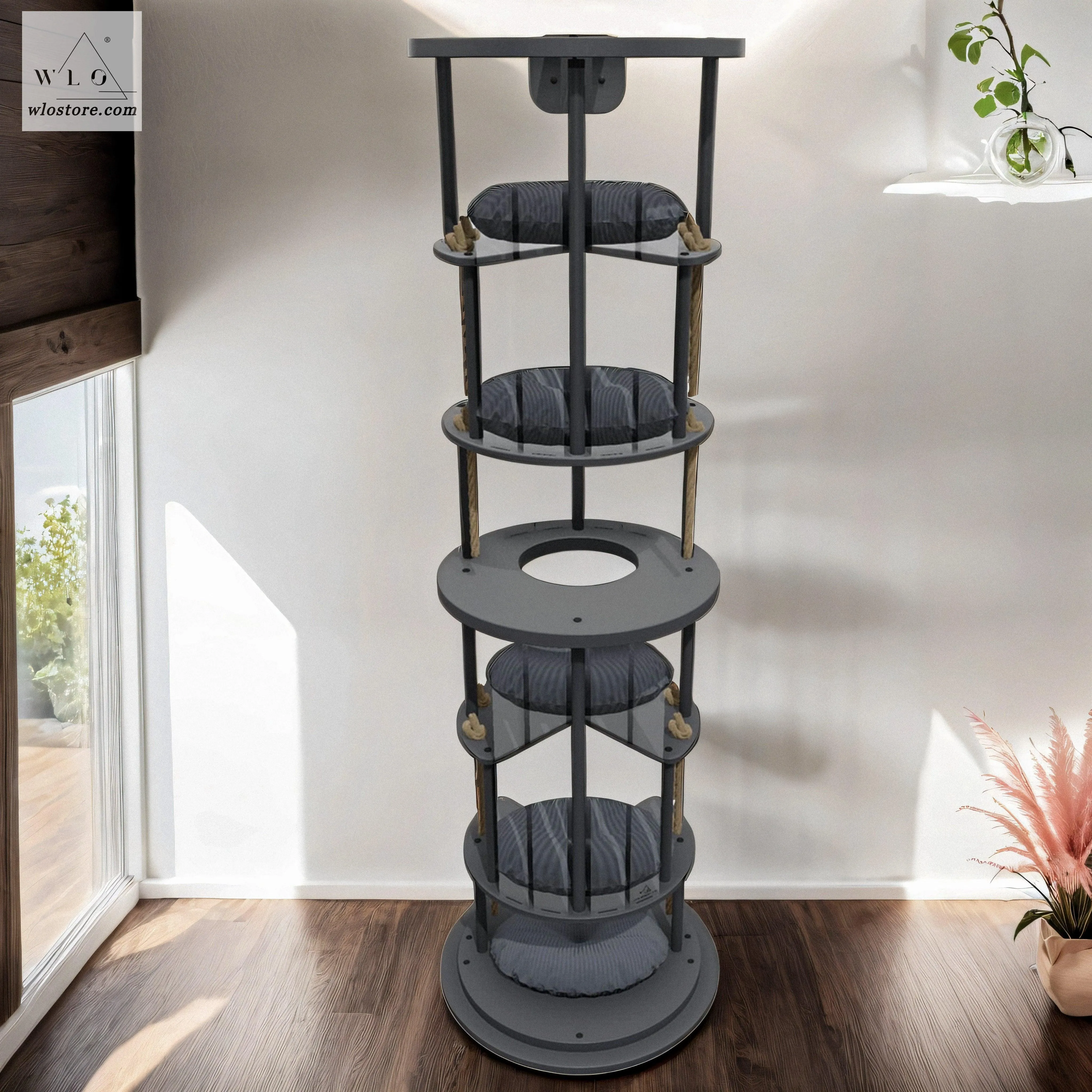 WLO® Gray Ocean Gate Modern Cat Tree