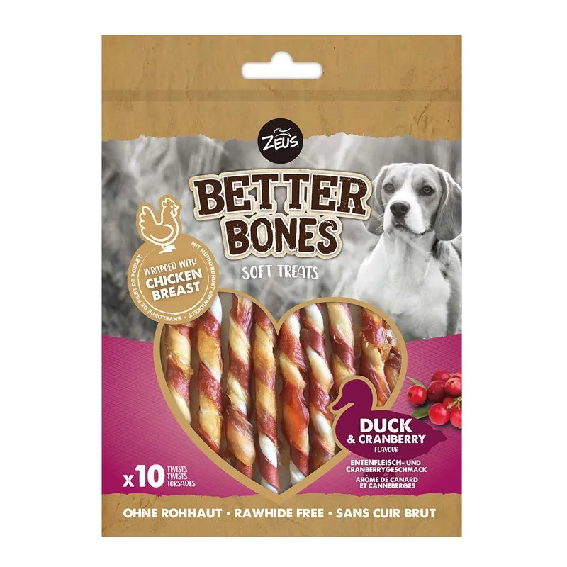 Zeus Better Bones - Duck and Cranberry Chicken Wrapped Twists
